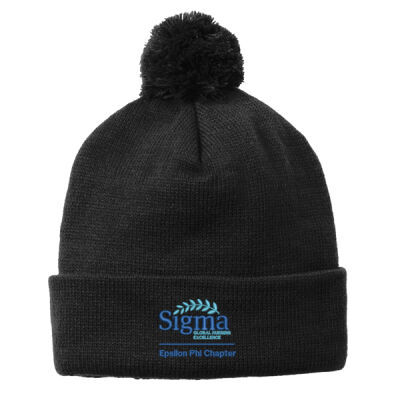 Sport Tek Solid Pom Pom Beanie Thumbnail